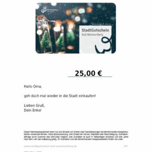 Gutschein zum Download (Weihnachtsmotiv)